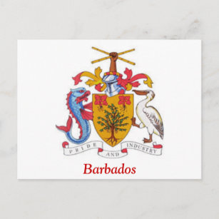 Coat of arms of Barbados Postcard