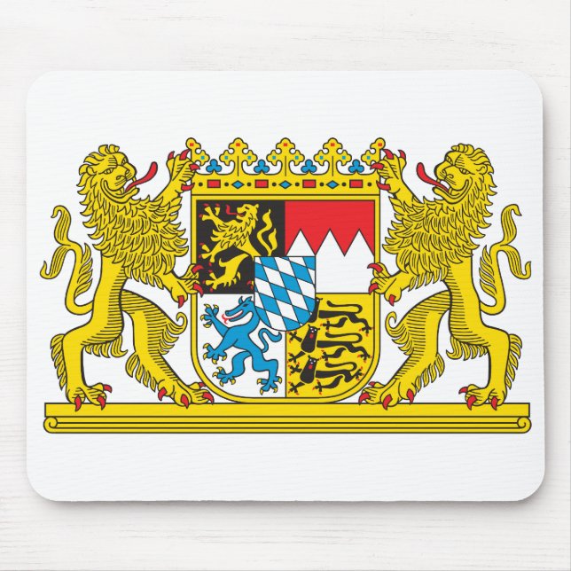 Coat of Arms of Bavaria Official Germany Symbol Mouse Mat (Front)