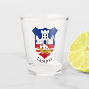 Coat of Arms of Belgrade, Serbia Shot Glass
