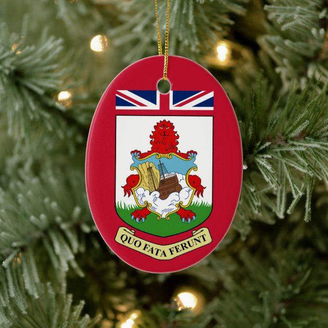 Coat of Arms of Bermuda Ceramic Tree Decoration (Tree)