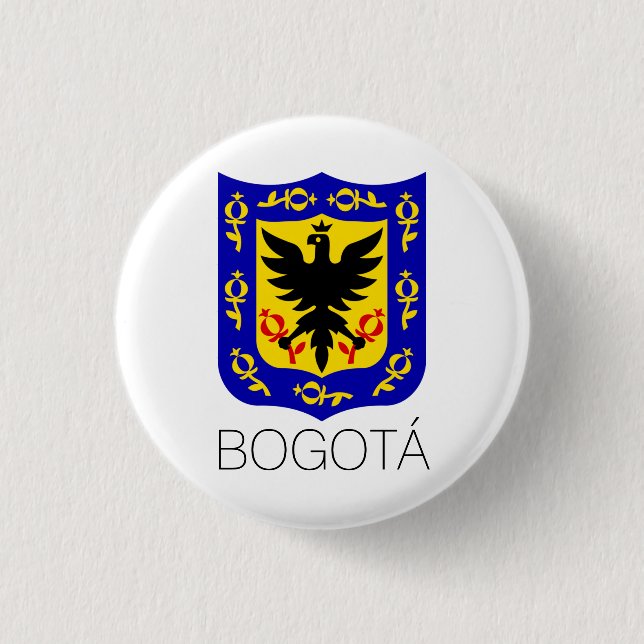 Coat of Arms of Bogotá, Colombia 3 Cm Round Badge (Front)