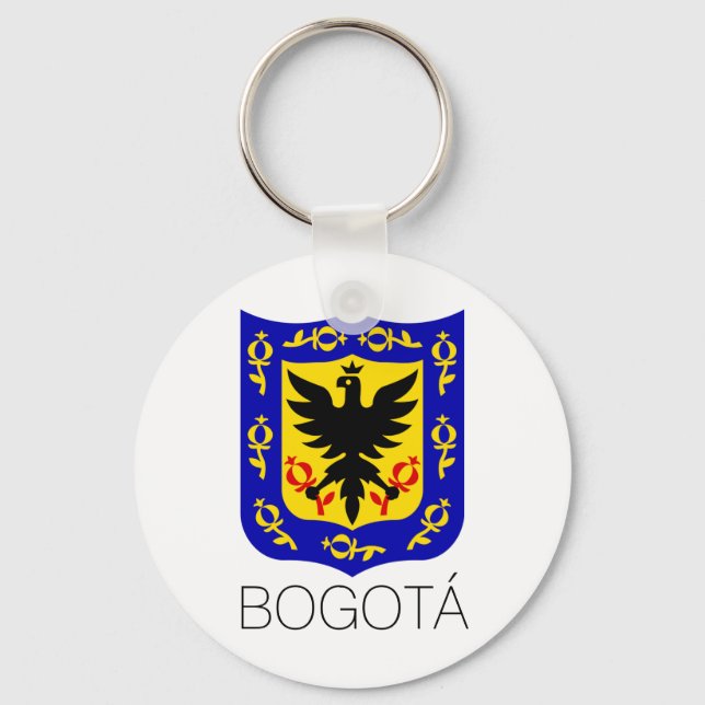 Coat of Arms of Bogotá, Colombia Key Ring (Front)