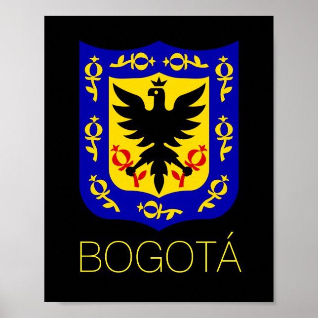 Coat of Arms of Bogotá, Colombia Poster (Front)