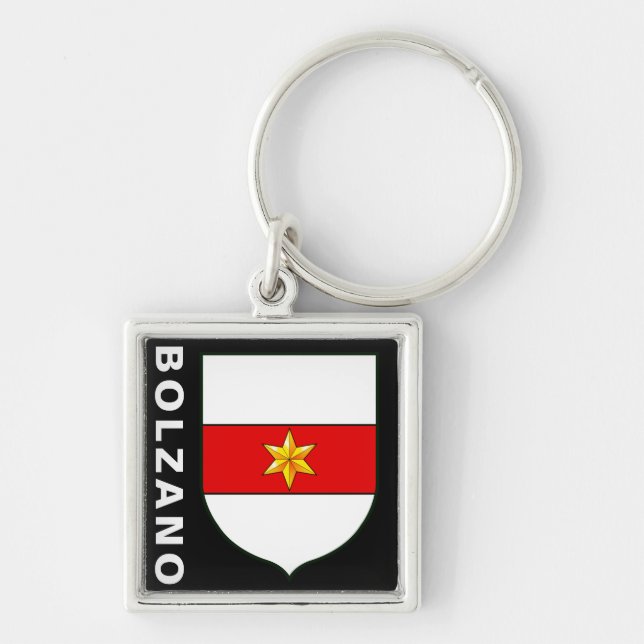 Coat of Arms of Bolzano, Italy Key Ring (Front)