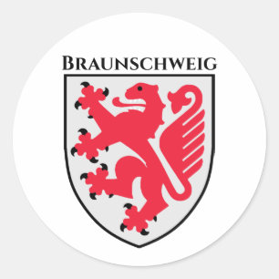 Coat of Arms of Braunschweig, Germany Classic Round Sticker