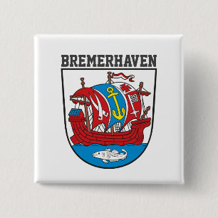 Coat of Arms of Bremerhaven, Germany 15 Cm Square Badge