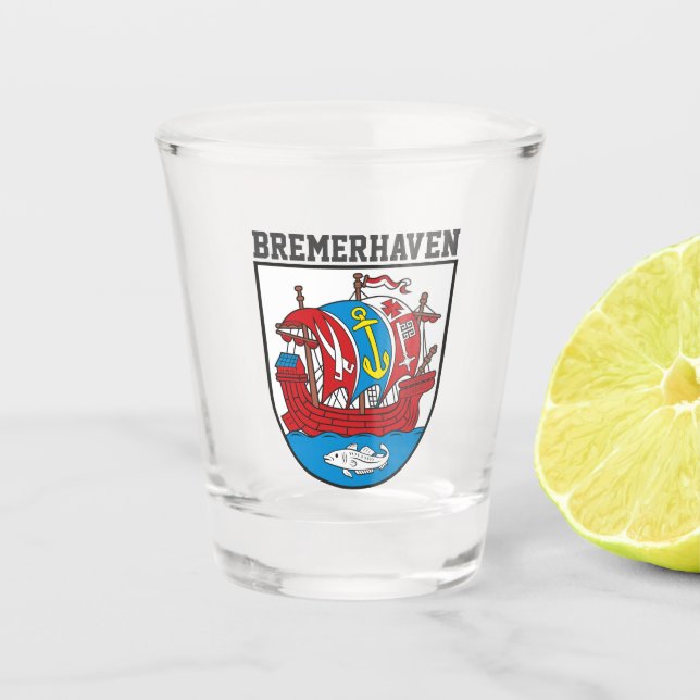 Coat of Arms of Bremerhaven, Germany Shot Glass (Front)