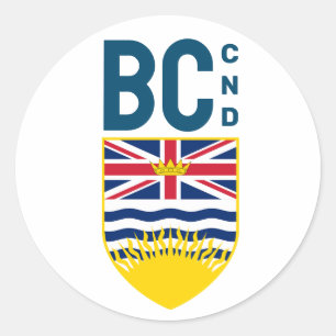 Coat of Arms of British Columbia - CND Classic Round Sticker