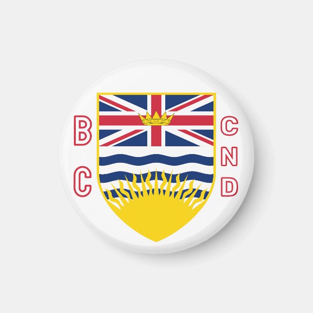 Coat of Arms of British Columbia - CND Magnet (Front)
