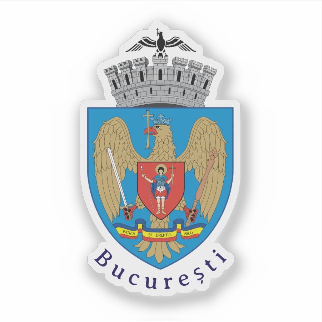 Coat of Arms of Bucharest, Romania (Front)