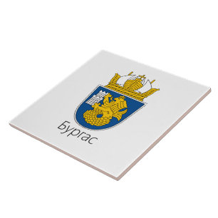 Coat of Arms of Burgas, Bulgaria Tile