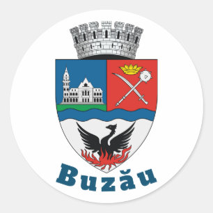 Coat of Arms of Buzău, Romania Classic Round Sticker