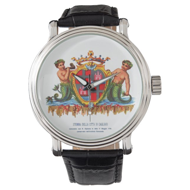 Coat of Arms of Cagliari, Sardinia Watch (Front)