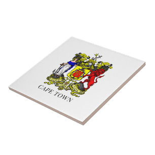 Coat of Arms of Cape Town, South Africa Tile