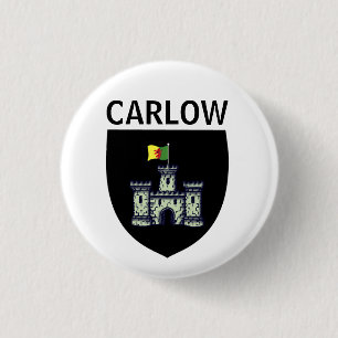 Coat of Arms of Carlow (town), Republic of Ireland 3 Cm Round Badge