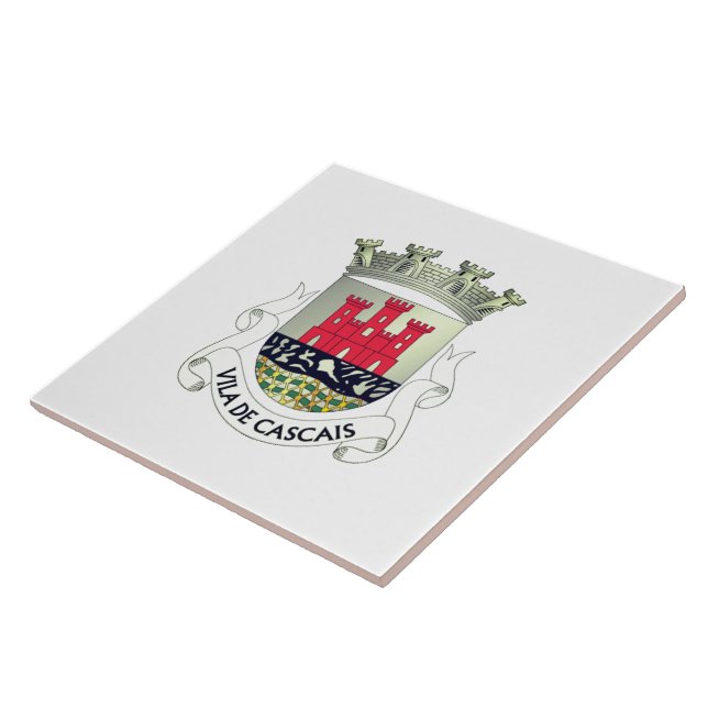 Coat of Arms of Cascais, Portugal Tile (Side)