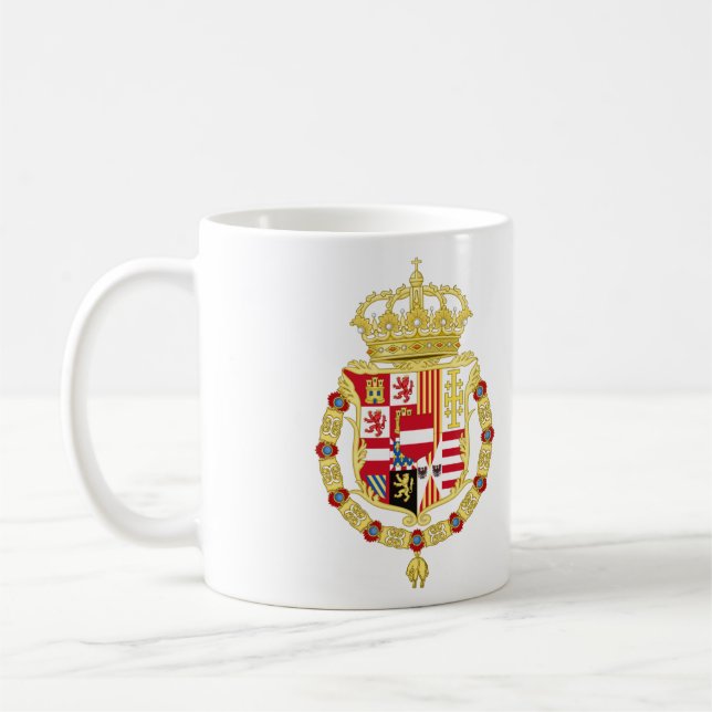Coat of Arms of Charles VI of Austria as Monarch o Coffee Mug (Left)