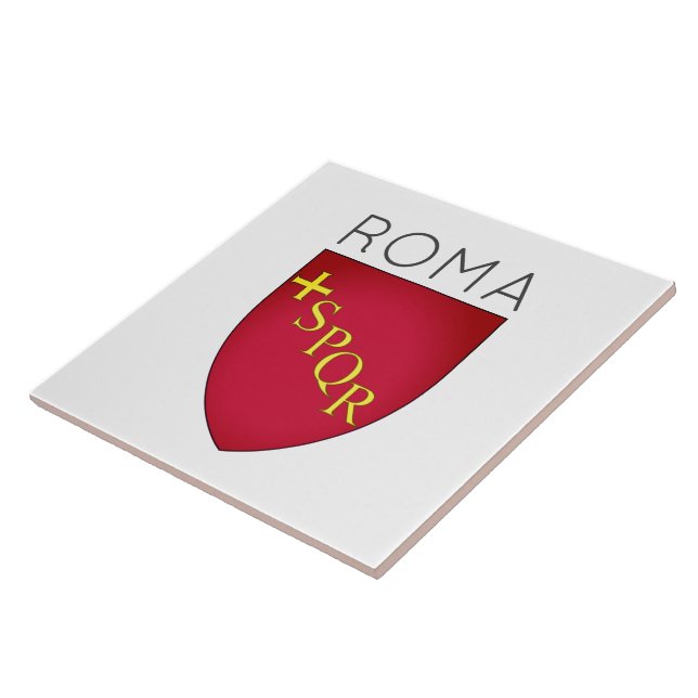 Coat of Arms of city of Rome, Italy Tile (Side)