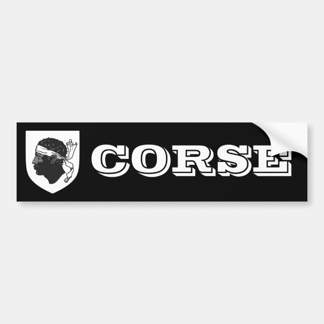 Coat of Arms of Corsica (France) Bumper Sticker (Front)