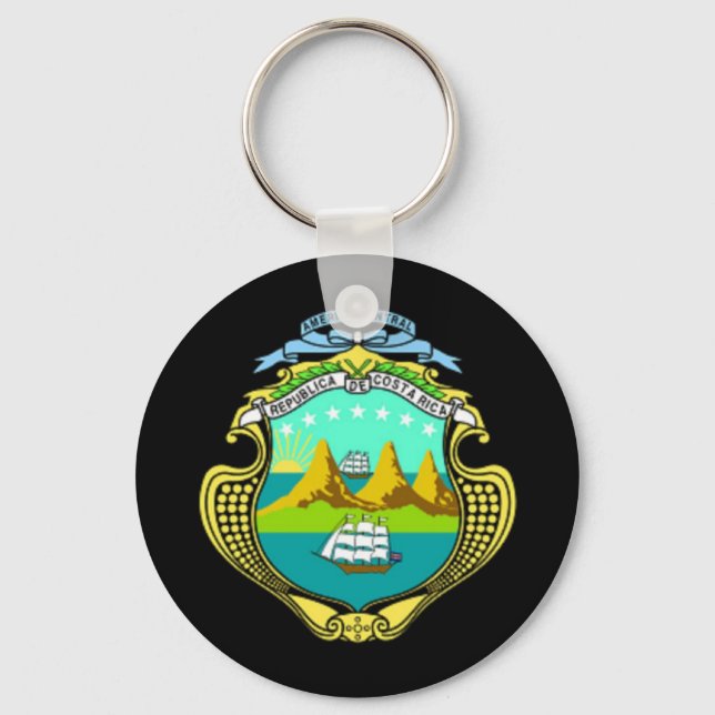 Coat of arms of Costa Rica Key Ring (Front)
