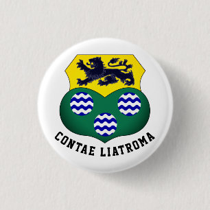 Coat of Arms of County Leitrim, Ireland 3 Cm Round Badge