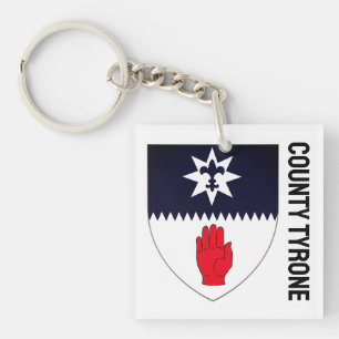 Coat of Arms of County Tyrone, Northern Ireland Key Ring