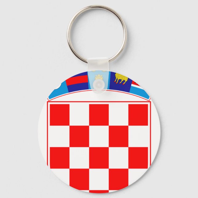 Coat of arms of Croatia, Croatian Emblem, Hrvatska Key Ring (Front)