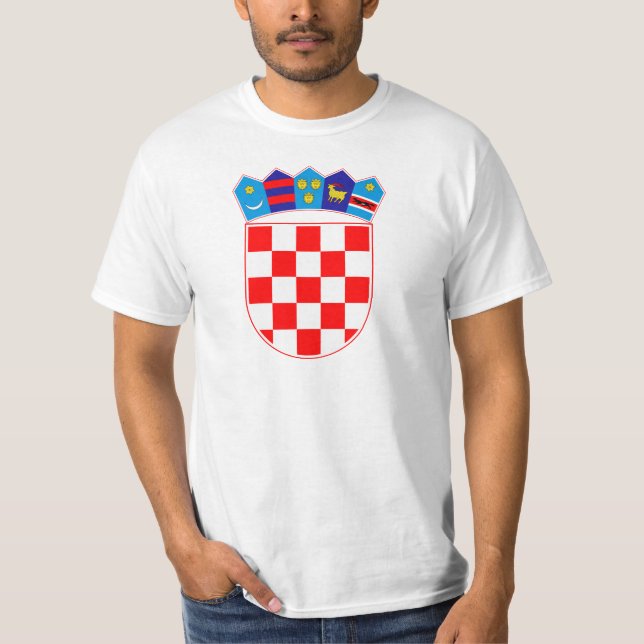 Coat of arms of Croatia, Croatian Emblem, Hrvatska T-Shirt (Front)