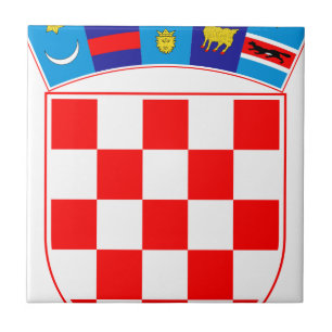 Coat of arms of Croatia, Croatian Emblem, Hrvatska Tile