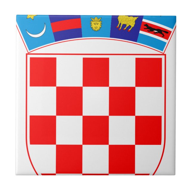 Coat of arms of Croatia, Croatian Emblem, Hrvatska Tile (Front)