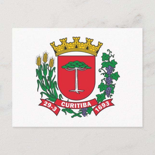 Coat of Arms of Curitiba, Brazil Postcard (Front)