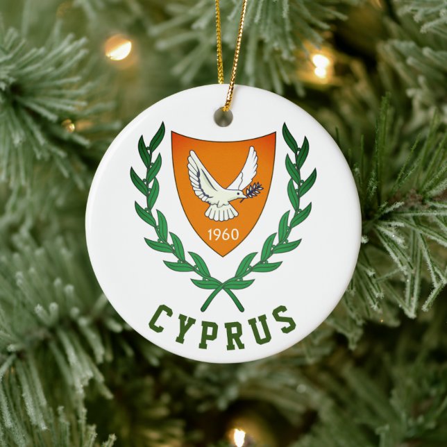 Coat of Arms of CYPRUS Ceramic Tree Decoration (Tree)