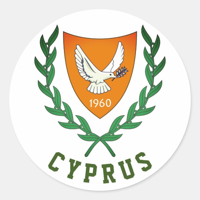 Coat of Arms of CYPRUS Classic Round Sticker (Front)