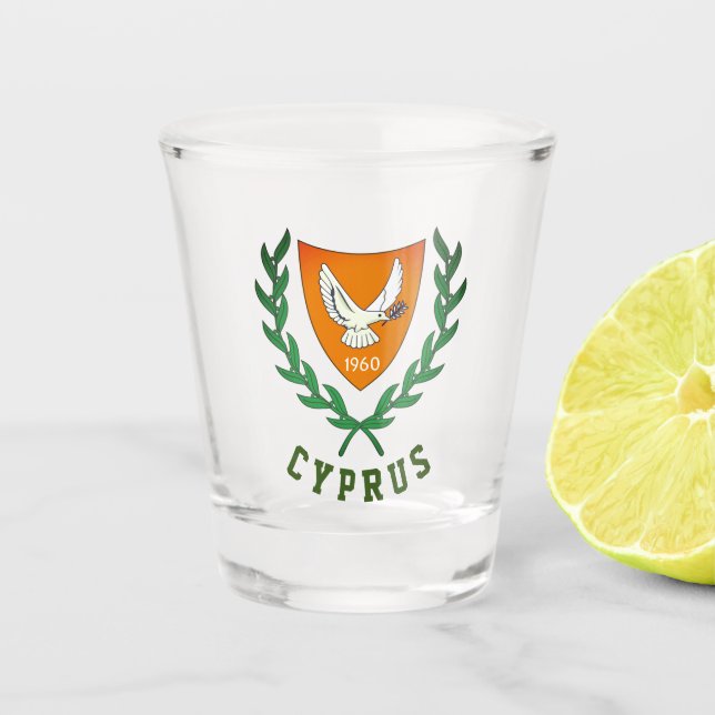 Coat of Arms of CYPRUS Shot Glass (Front)