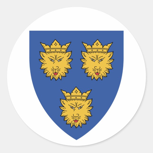 Coat of Arms of Dalmatia, Croatia Classic Round Sticker (Front)