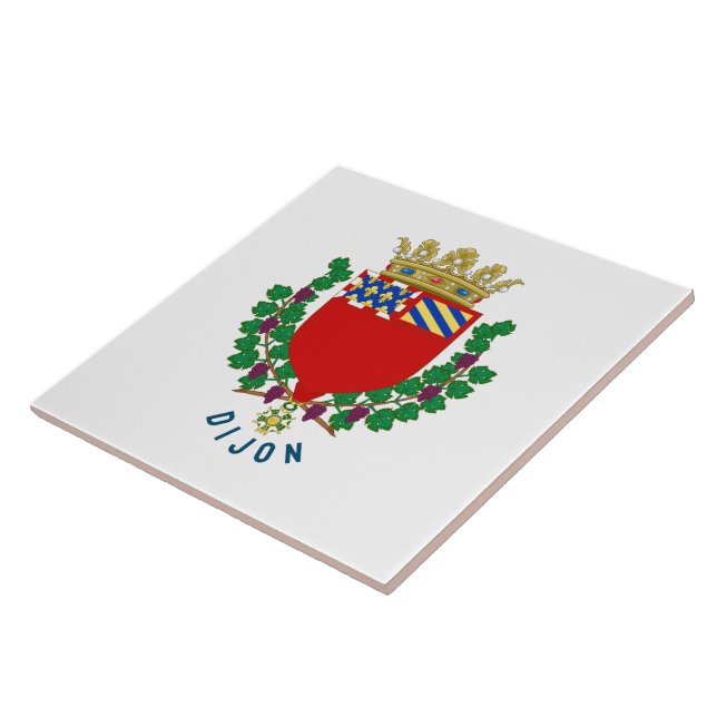 Coat of arms of Dijon, France Tile (Side)