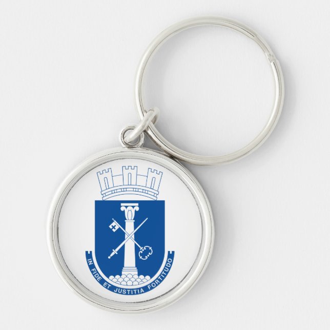 Coat of Arms of Drammen, Norway Keychain (Front)