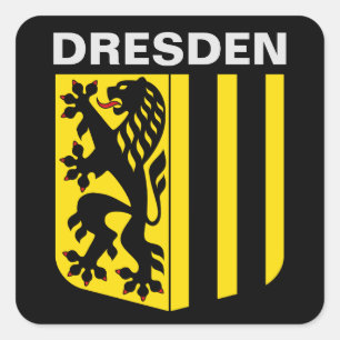Coat of Arms of Dresden, Germany Square Sticker