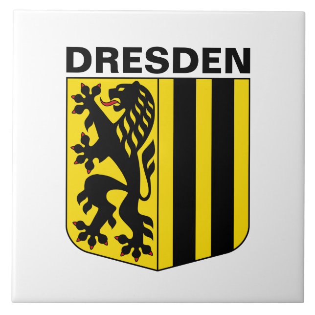 Coat of Arms of Dresden, Germany Tile (Front)