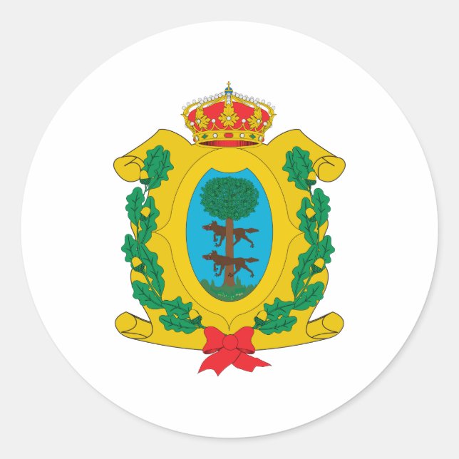 Coat of arms of Durango Mexico Official Symbol Classic Round Sticker (Front)
