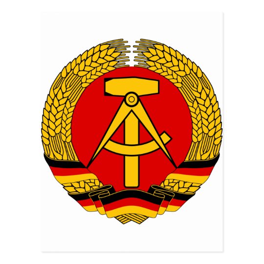Coat of arms of East Germany Postcard