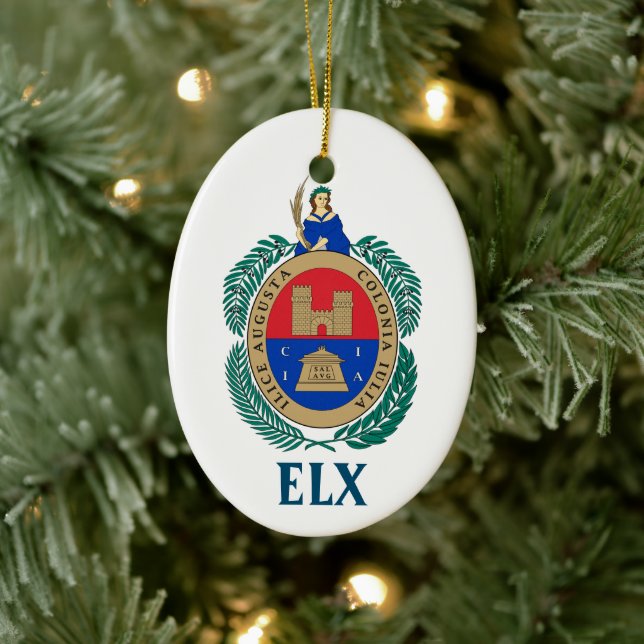 Coat of Arms of Elche, SPAIN Ceramic Tree Decoration (Tree)