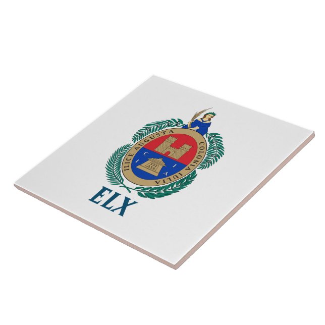 Coat of Arms of Elche, SPAIN Tile (Side)
