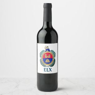 Coat of Arms of Elche, SPAIN Wine Label