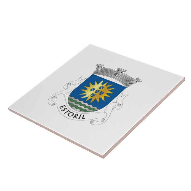 Coat of Arms of Estoril, Portugal Tile (Side)