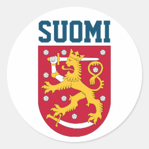 Coat of Arms of Finland Classic Round Sticker