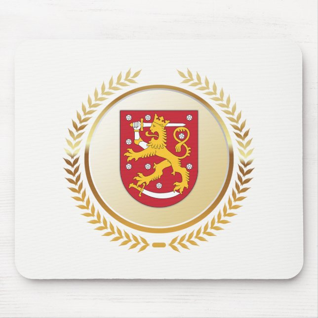 Coat of Arms of Finland Mouse Mat (Front)