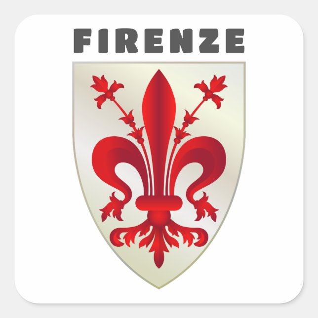 Coat of Arms of Firenze  Square Sticker (Front)