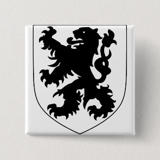 Coat of Arms of Flanders 15 Cm Square Badge