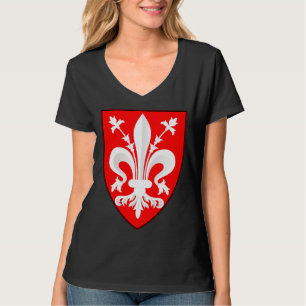 Coat of Arms of Florence Red Florentine Lily T-Shirt